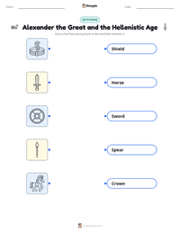 Alexander the Great and the Hellenistic Age printable worksheet for kids