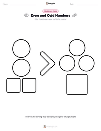 Even and Odd Numbers coloring page for kids