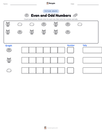 Even and Odd Numbers printable worksheet preview