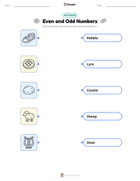 Even and Odd Numbers printable worksheet for kids