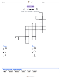 Nyame printable worksheet preview