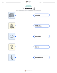 Aperçu de la feuille de travail imprimable Nyame