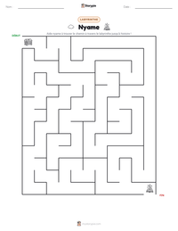 Aperçu de la feuille de travail imprimable Nyame