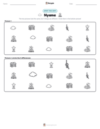 Nyame printable worksheet preview