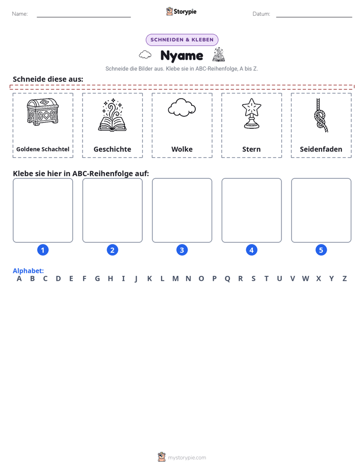 Schneiden & Einfügen Alphabet