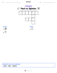 Fact vs. Opinion printable worksheet preview