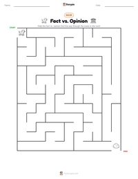 Fact vs. Opinion printable worksheet preview