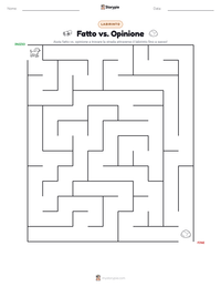 Anteprima della scheda stampabile di Fatto vs. Opinione