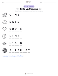 Anteprima della scheda stampabile di Fatto vs. Opinione