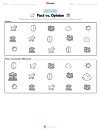 Fact vs. Opinion printable worksheet preview