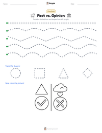 Fact vs. Opinion printable worksheet preview