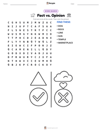 Fact vs. Opinion printable worksheet preview
