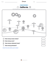 California printable worksheet preview