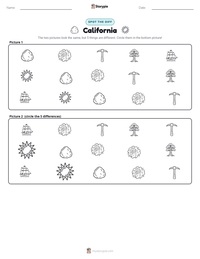 California printable worksheet preview