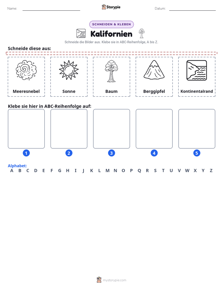 Schneiden & Einfügen Alphabet