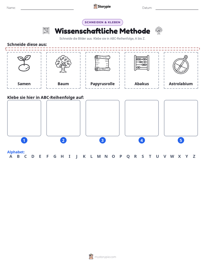Schneiden & Einfügen Alphabet