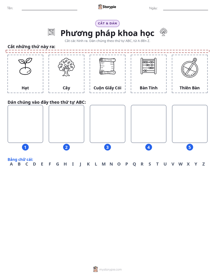 Cắt & Dán Chữ Cái