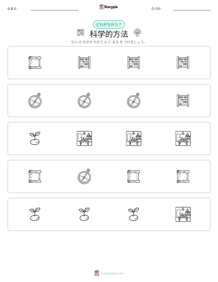 異なるものを見つけよう