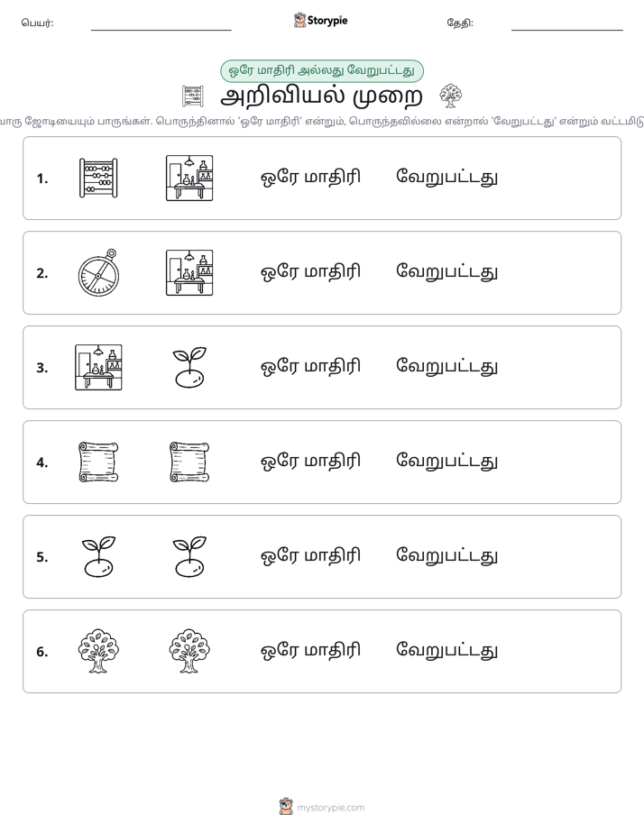 அதே அல்லது மாறுபட்டது