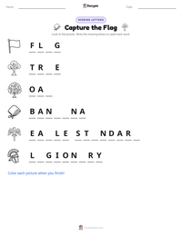 Capture the Flag printable worksheet preview