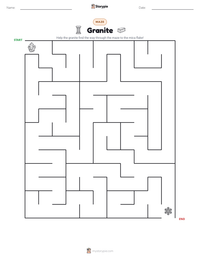 Granite printable worksheet preview