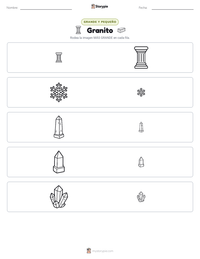 Vista previa de la hoja de trabajo imprimible de Granito