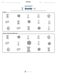 Granite printable worksheet preview