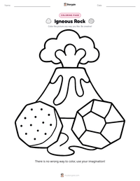 Igneous Rock printable worksheet preview