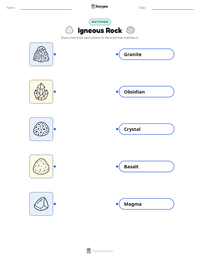 Igneous Rock printable worksheet preview