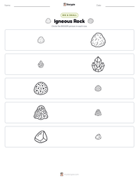 Igneous Rock printable worksheet preview