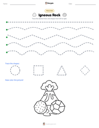 Igneous Rock printable worksheet preview
