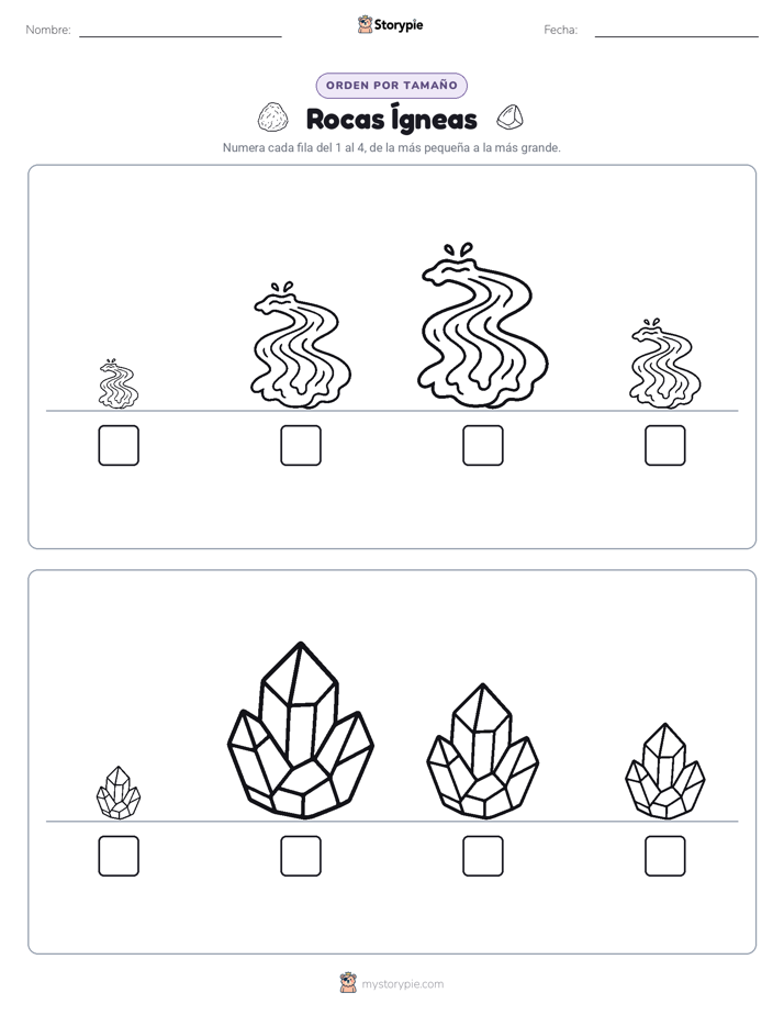 Orden de Tamaños
