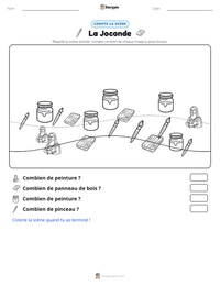 Aperçu de la feuille de travail imprimable La Joconde