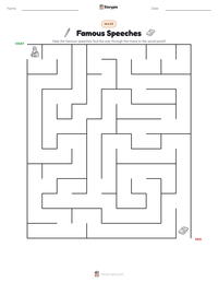 Famous Speeches printable worksheet preview