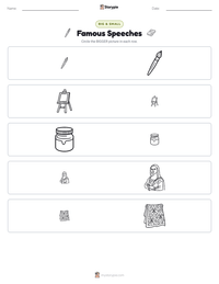 Famous Speeches printable worksheet preview
