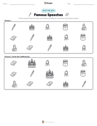 Famous Speeches printable worksheet preview