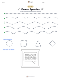Famous Speeches printable worksheet preview