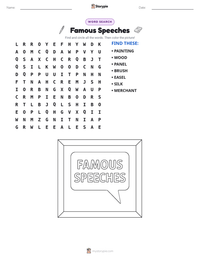 Famous Speeches printable worksheet preview