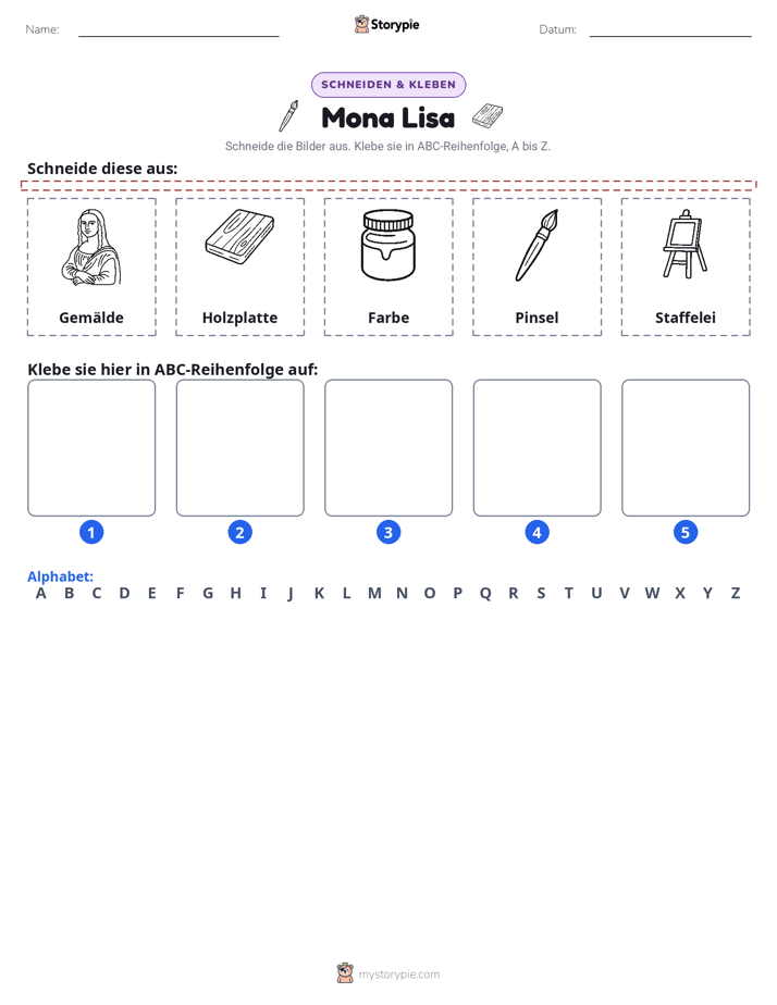 Schneiden & Einfügen Alphabet
