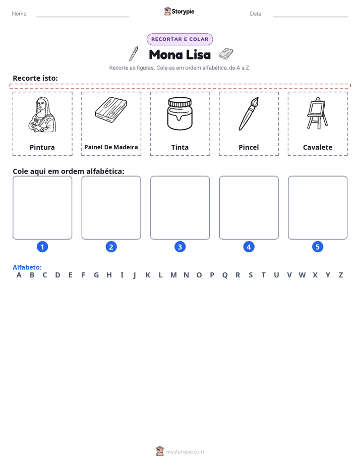 Recortar & Colar Alfabeto
