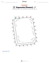 Exponents (Powers) printable worksheet preview
