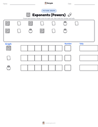 Exponents (Powers) printable worksheet preview