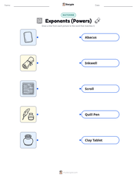 Exponents (Powers) printable worksheet for kids
