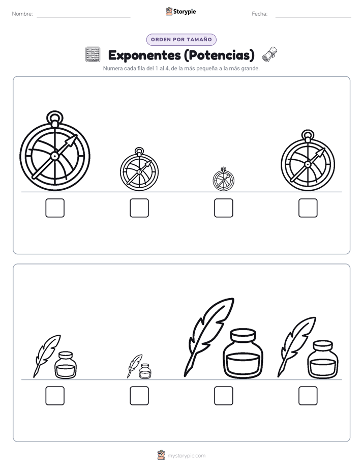 Orden de Tamaños