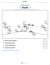 Coyote printable worksheet preview