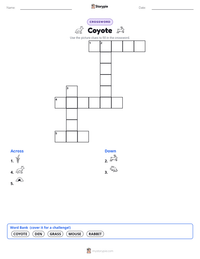 Coyote printable worksheet preview
