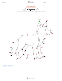 Vista previa de la hoja de trabajo imprimible de Coyote