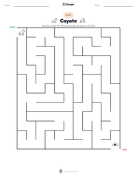 Coyote printable worksheet preview