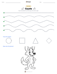 Coyote printable worksheet preview