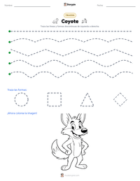 Vista previa de la hoja de trabajo imprimible de Coyote